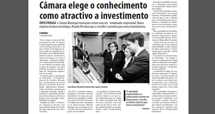 Enermeter nomeada embaixador empresarial de Braga